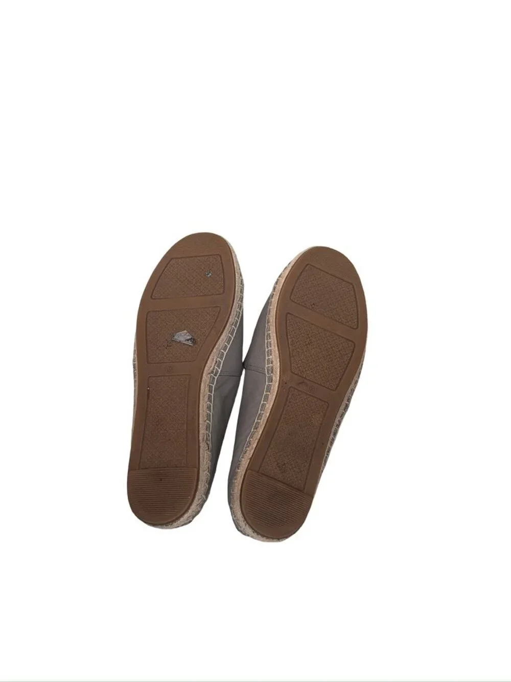 Tory Burch two tone grey silver espadrilles size 7.5